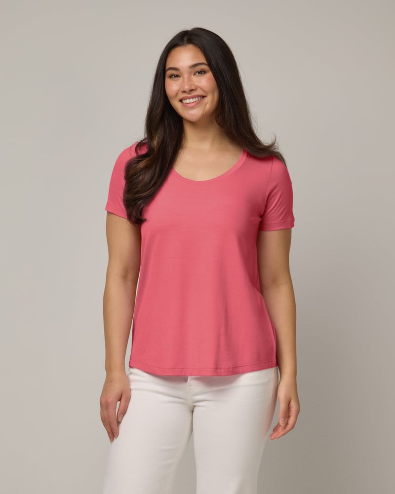 Stella Signature Scoop Neck Tee by Wool&, 78% Wool, 22% Nylon