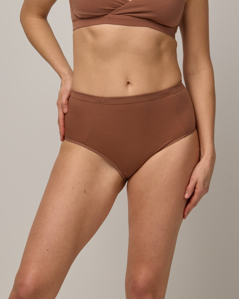 Roam High Waist Bikini by Wool&, 68% Wool, 25% Nylon, 7% Elastane