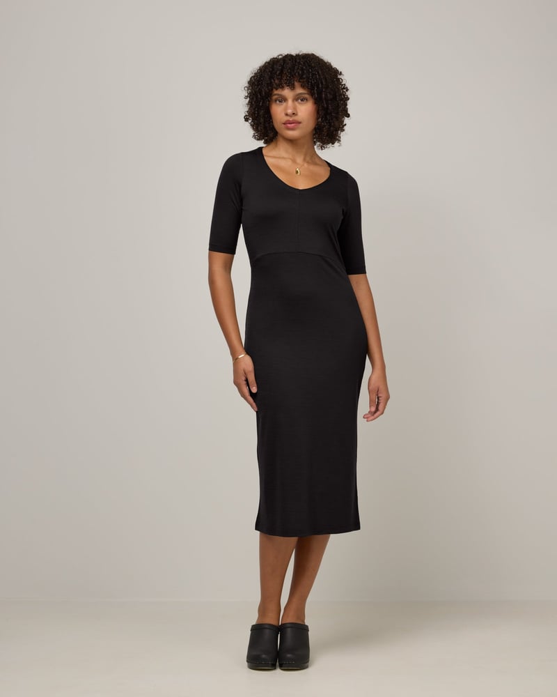 London Fitted Dress by Wool&, 78% Wool, 22% Nylon