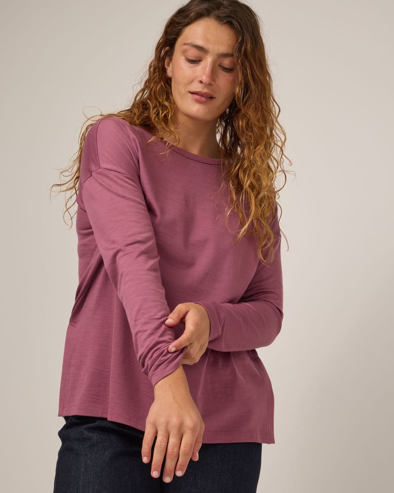 Abby Boatneck Top by Wool&, 82% Wool, 18% Nylon