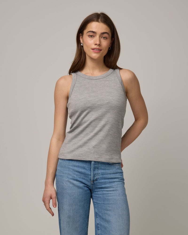 Lily Ribbed Tank by Wool&, 74% Wool, 26% Nylon