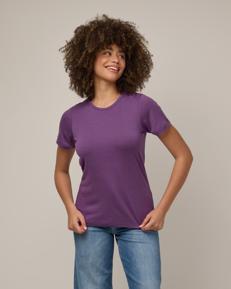 Cara 100% Wool Fitted Tee by Wool&, 100% Wool