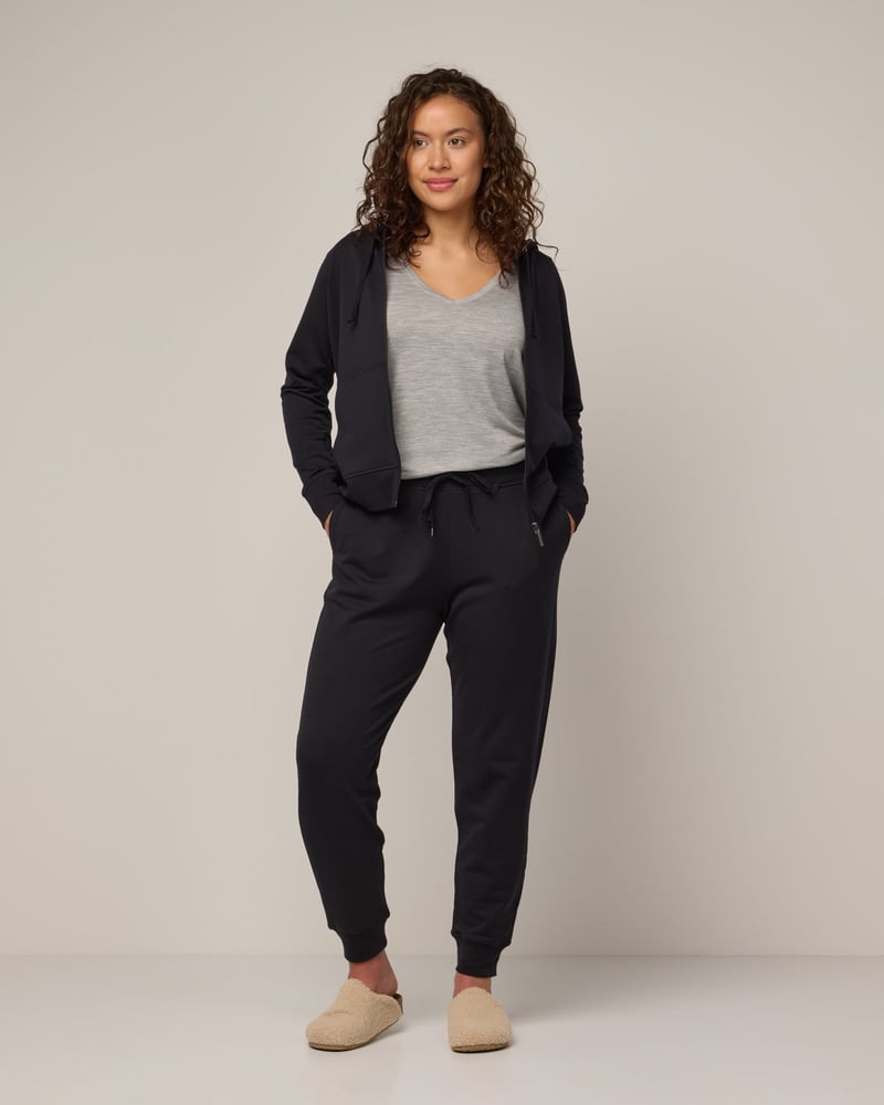 Aspen Full-Zip Hoodie by Wool&, 75% Wool, 22% Nylon, 3% Elastane
