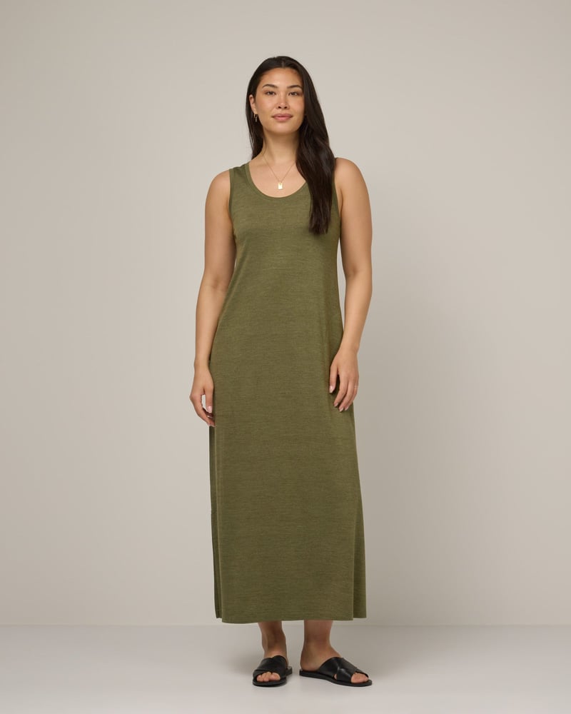 Audrey TENCEL™ Maxi Dress by Wool&, 49% Wool, 33% Lyocell, 18% Nylon