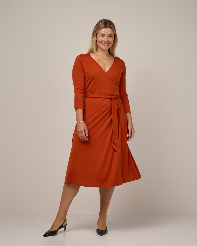 Alana Wrap Dress by Wool&, 78% Wool, 22% Nylon