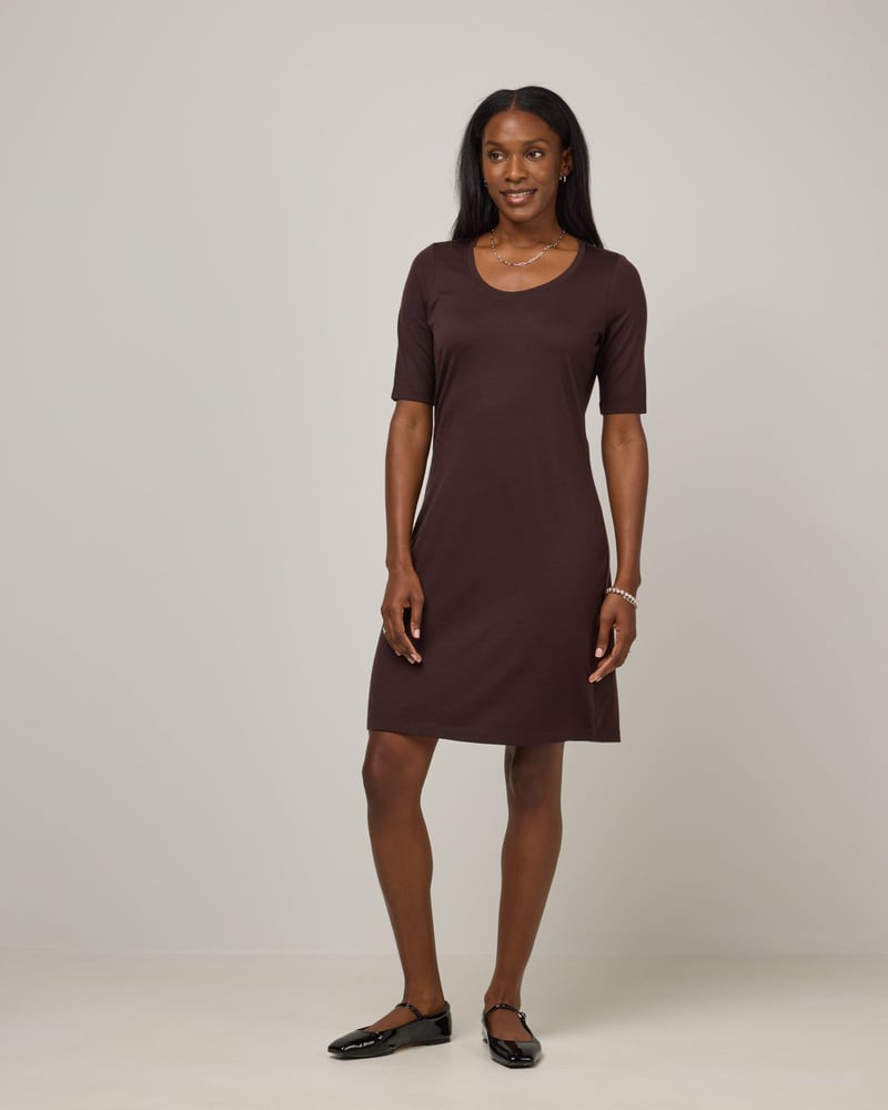 Chloe Fitted Dress by Wool&, 78% Wool, 22% Nylon