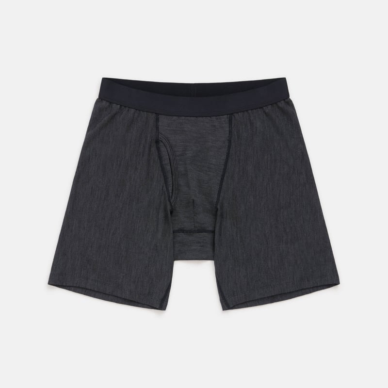 Men's Long Boxer Briefs by Wool&, 75% Wool, 22% Nylon, 3% Elastane