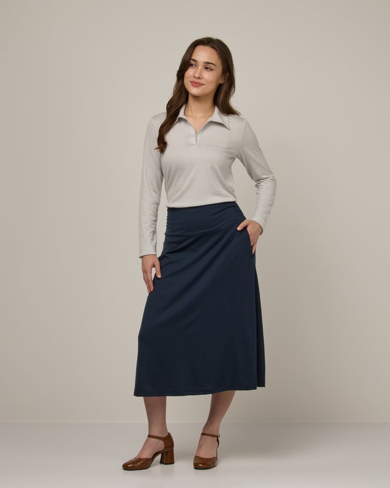 Helena Midi Skirt by Wool&, 78% Wool, 22% Nylon