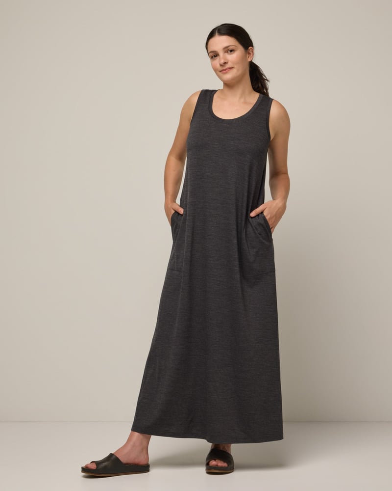 Audrey TENCEL™ Maxi Dress by Wool&, 49% Wool, 33% Lyocell, 18% Nylon