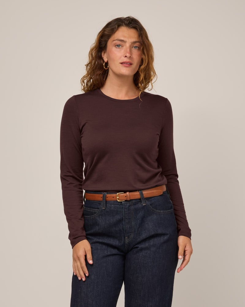 Sloan 100% Wool Fitted Tee by Wool&, 100% Wool