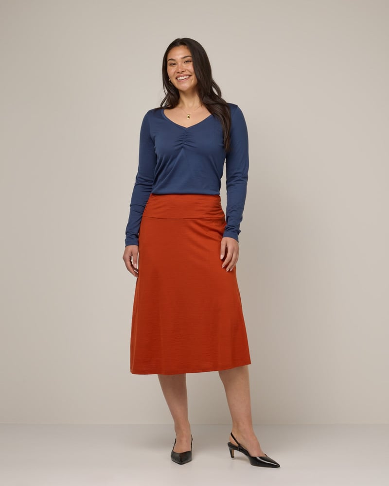 Helena Midi Skirt by Wool&, 78% Wool, 22% Nylon