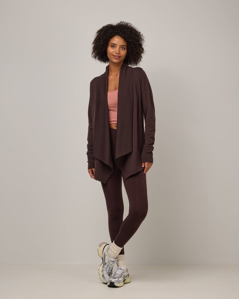 Aspen Cardigan by Wool&, 75% Wool, 22% Nylon, 3% Elastane