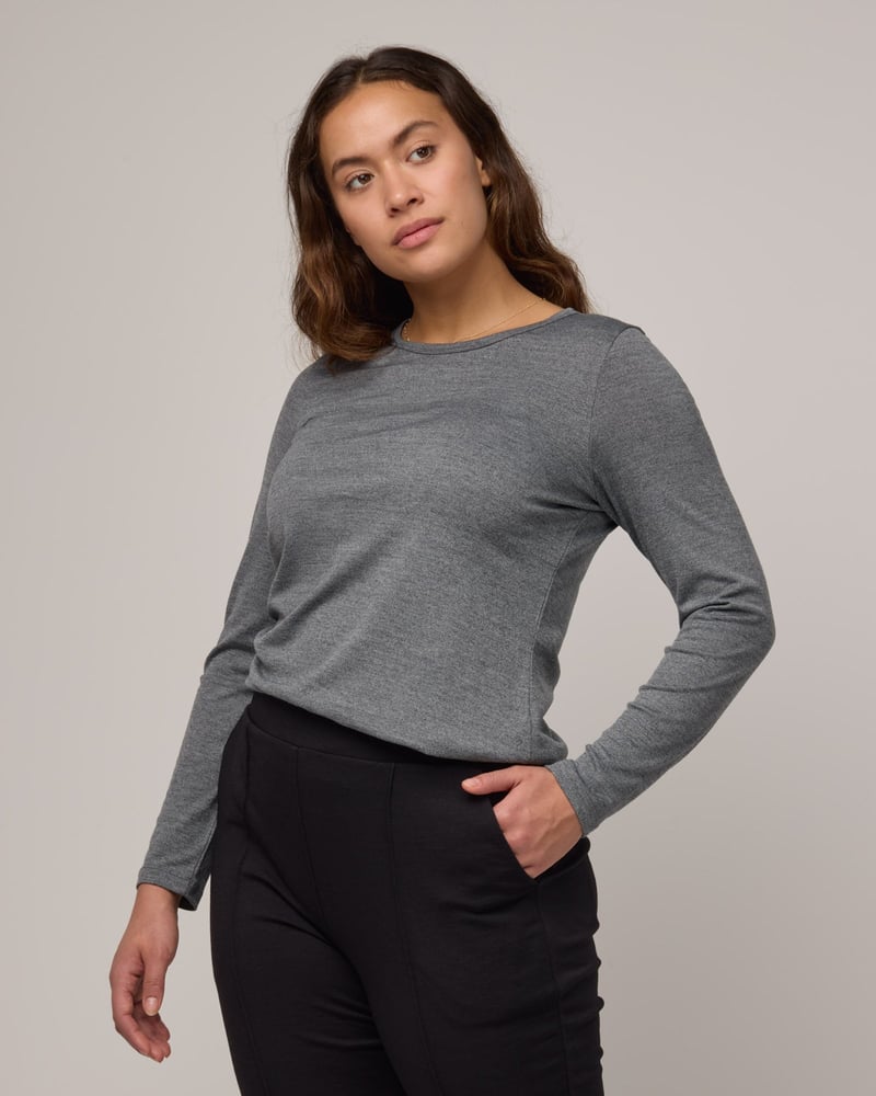 Sloan Signature Fitted Tee by Wool&, 78% Wool, 22% Nylon
