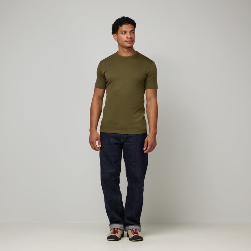Men's Interlock Crew Neck Tee by Wool&, 78% Wool, 22% Nylon