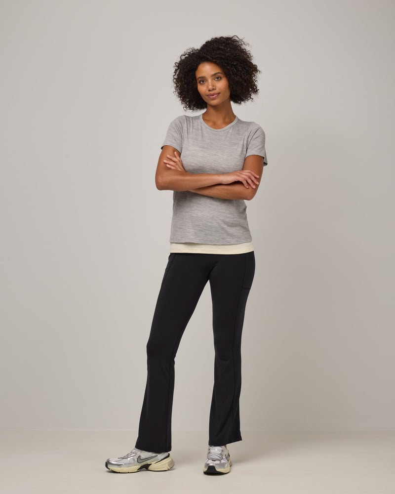 Summit Straight Cut Pocket Legging by Wool&, 68% Wool, 22% Nylon, 10% Elastane