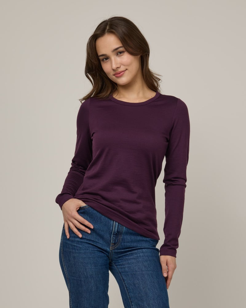 Sloan Signature Fitted Tee by Wool&, 78% Wool, 22% Nylon