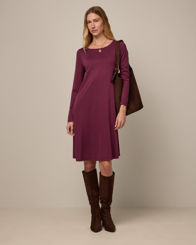 Rowena Swing Dress by Wool&, 78% Wool, 22% Nylon