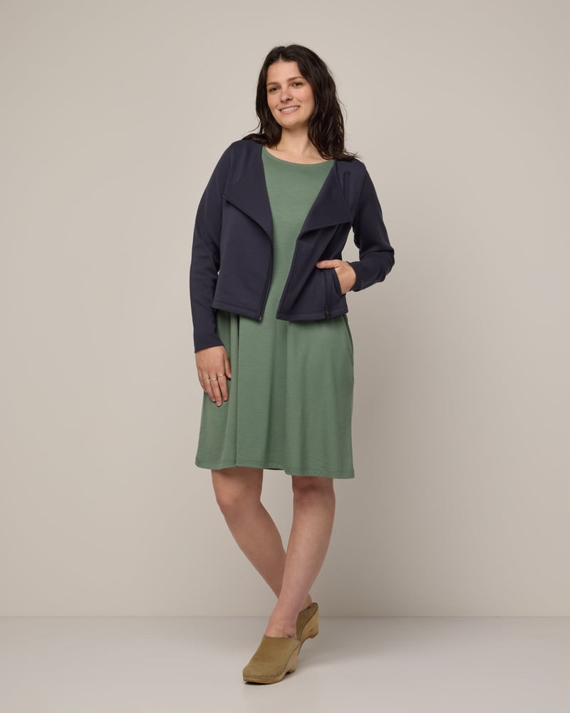 Lou Moto Jacket by Wool&, 71% Wool, 24% Nylon, 5% Elastane