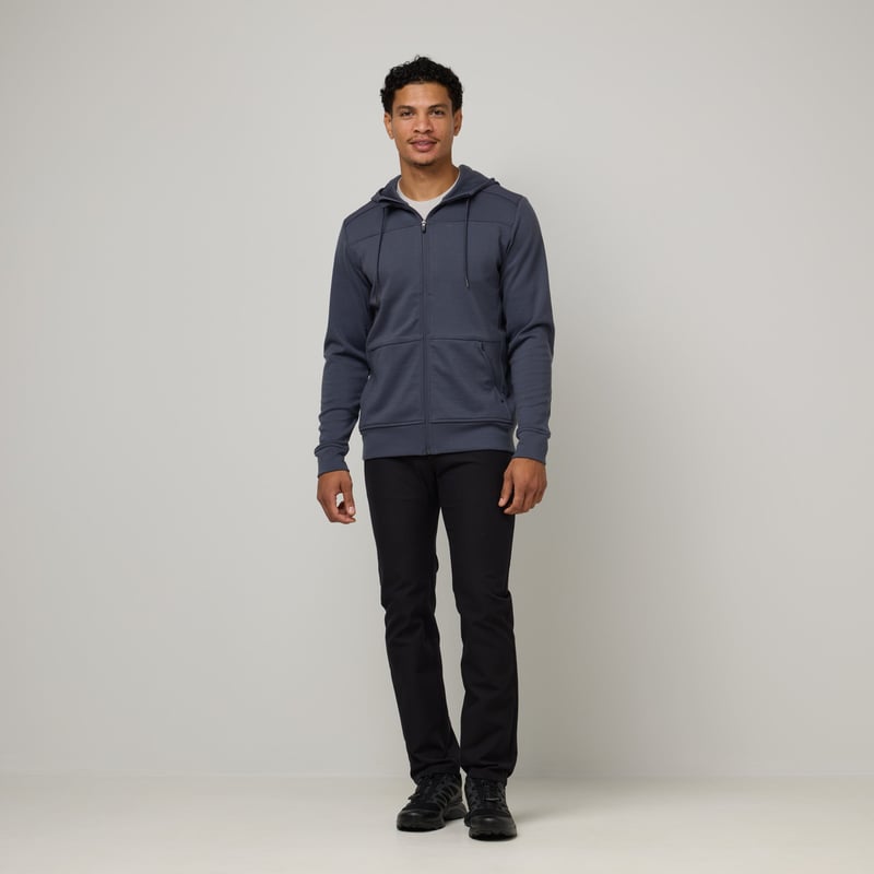 Men's Ponte Travel Hoodie by Wool&, 71% Wool, 24% Nylon, 5% Elastane