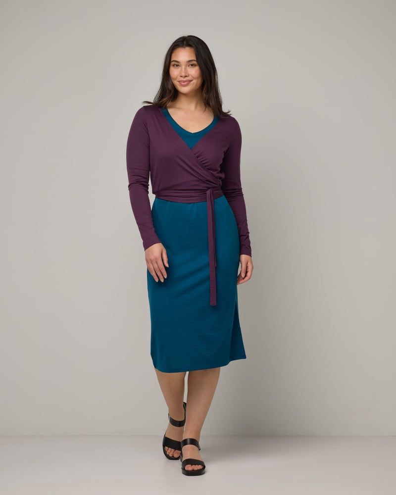 Natalia Wrap Top by Wool&, 78% Wool, 22% Nylon