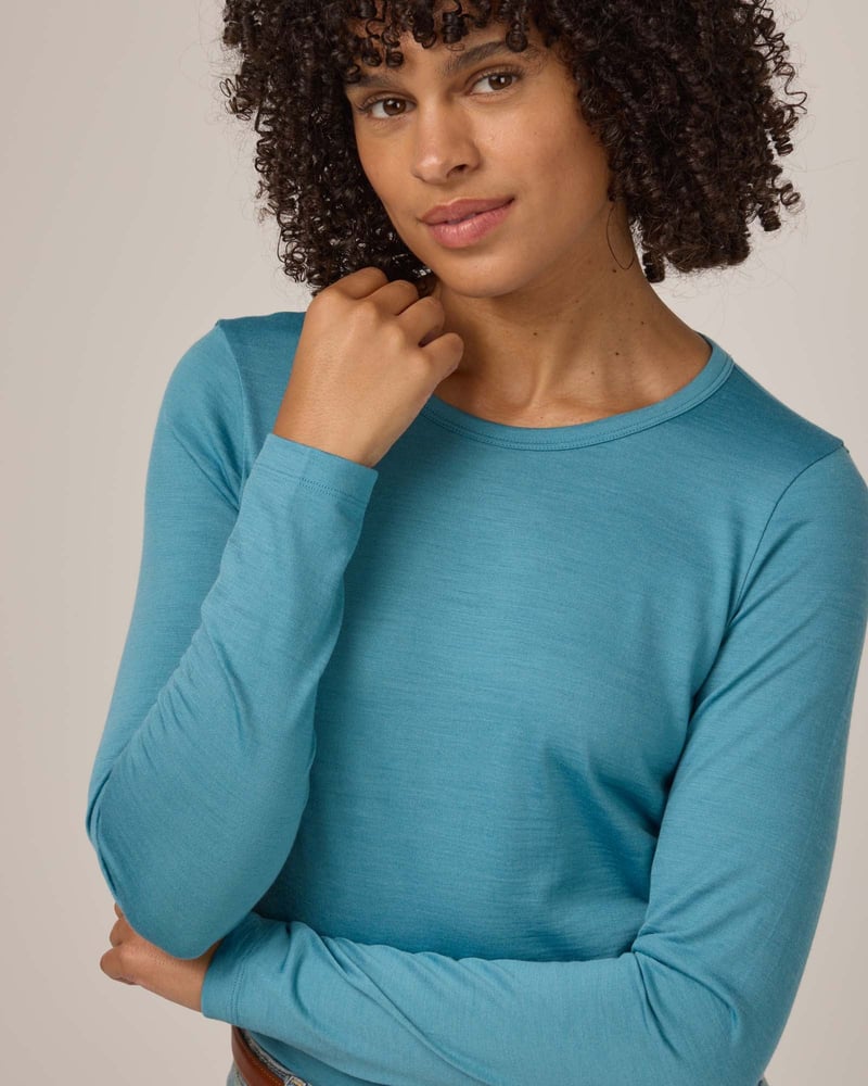Sloan Signature Fitted Tee by Wool&, 78% Wool, 22% Nylon