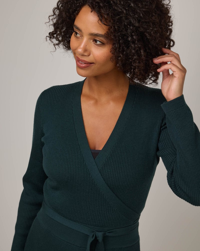 Adeline Wrap Sweater by Wool&, 100% Wool