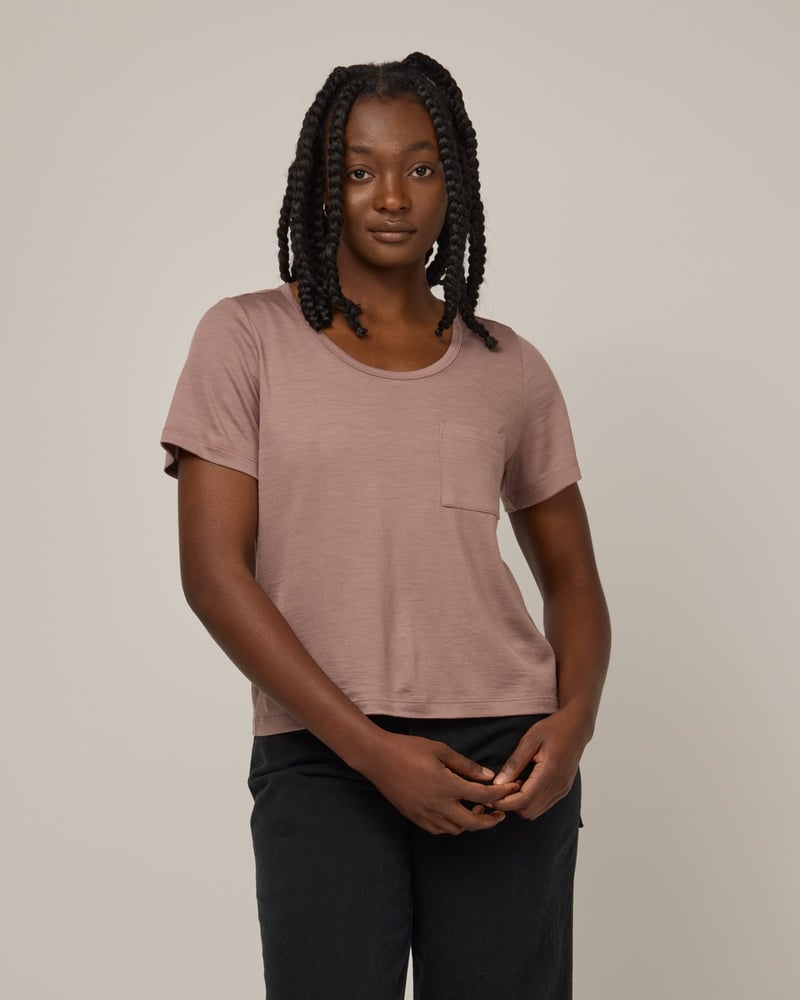 Hailee Boxy Tee by Wool&, 78% Wool, 22% Nylon
