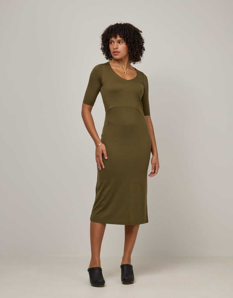 London Fitted Dress by Wool&, 78% Wool, 22% Nylon