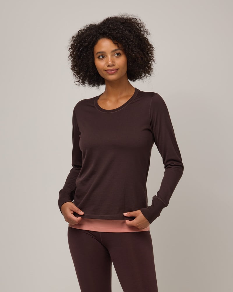 Billie Tonal Stitch Tee by Wool&, 82% Wool, 18% Nylon